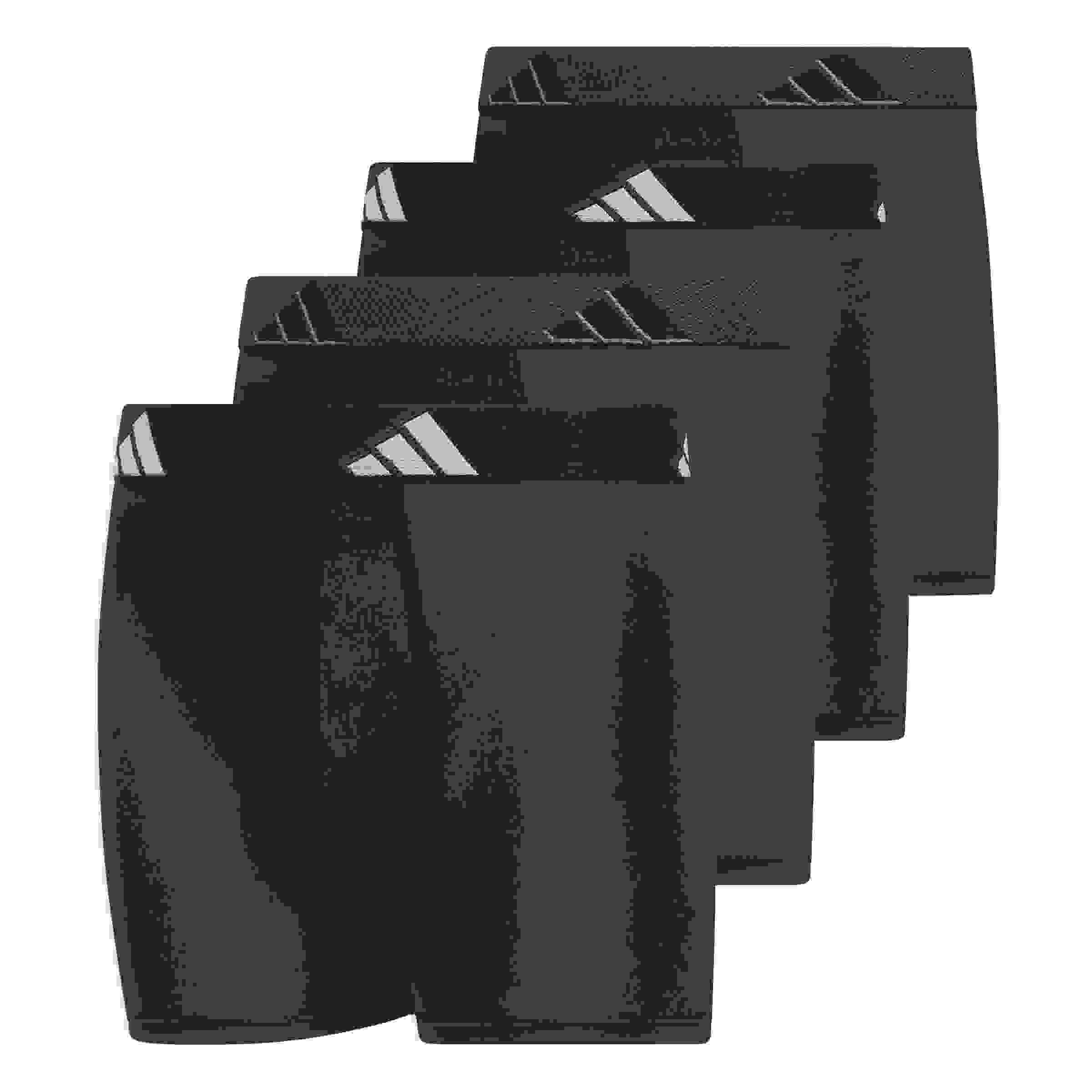 adidas Microfiber 4-Pack Big Boys' Black/Onix/Grey Boxer Brief